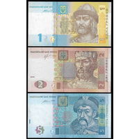 Украина - 1, 2, 5 гривен - 2013-2015 - UNC
