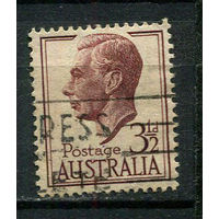 Австралия - 1951/1952 - Король Георг VI 3 1/2P - [Mi.215] - 1 марка. Гашеная.  (LOT AK12)