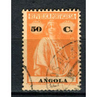Португальские колонии - Ангола - 1914/1924 - Жница 50С - [Mi.156Ax] - 1 марка. Гашеная.  (Лот 96AZ)