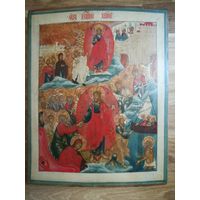 Старинная икона "Святое воскресение Христово", 19 век
