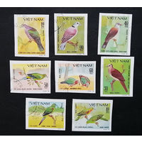 Вьетнам 1980 г. Птицы. Фауна. без перфорации. полная серия из 8 марок #0100-Ф2P19