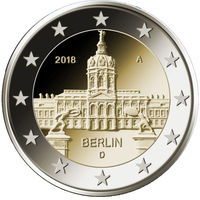 2 евро 2018 Германия A Берлин UNC из ролла