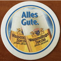 Подставка под пиво Wasseralfinger Bier /Alles Gute/