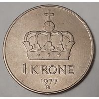 Норвегия 1 крона, 1977 (8-4-6)
