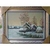 Картина маслом" Зимой на хуторе"