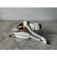 Фигурка балерина статуэтка фарфор Клеймо Европа позолота