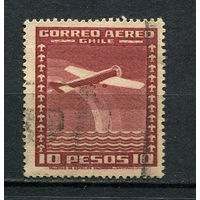 Чили - 1944/1953 - Авиация 10Р - [Mi.347] - 1 марка. Гашеная.  (Лот 73CL)