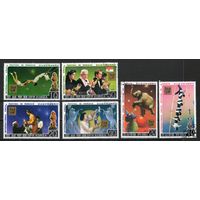 Цирк КНДР 1987 год серия из 6 марок