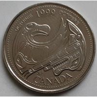 Канада 25 центов   1999 (Октябрь 1999, Дань первым нациям) (14-13-24)