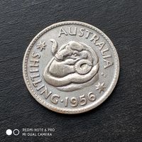 1 шиллинг 1956 г. Серебро 0.500.