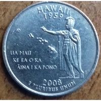 США 25 центов (квотер) 2008 г. P. Гавайи