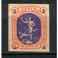 Германия - Эссен - Местные марки - 1888 - Почтальон 5Pf - [Mi.27] - 1 марка. MH.  (Лот 78CZ)