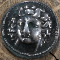 Лариса, Тессалия, Греция, около 405 - 370 г. до н.э.чеканка - г. Лариссав Фессалии
