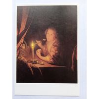 Схалкен. Портрет девушки при свете свечи. Издание Германии