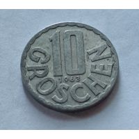Австрия. 10 грошен 1963 года.