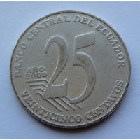 Эквадор 25 сентаво. 2000