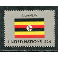 США. ООН Нью-Йорк. Флаг Уганды