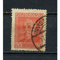 Польша - 1927 - Президент Игнаций Мосцицкий - (есть тонкое место) - [Mi. 246] - полная серия - 1 марка. Гашеная.  (Лот 64EN)-T5P3