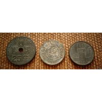 ТОРГ! 20 век! Бельгия! Цинк! 3 монеты 1916 - 1946! ВОЗМОЖЕН ОБМЕН!