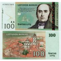 Литва. 100 лит (образца 2007 года, P70, aUNC) [серия AE]