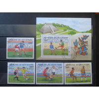 Кот-д*Ивуар 1985 Футбол Полная серия с блоком Михель-6,8 евро гаш