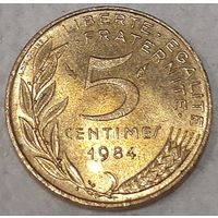 Франция 5 сантимов, 1984 (7-1-34)