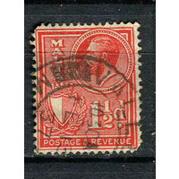 Британские колонии - Мальта - 1930 - Король Георг V и герб 1 1/2 P - (есть тонкое место) - [Mi.155] - 1 марка. Гашеная.  (Лот 54Ct)