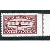 США. 100 лет почтовой авиации (коричневая)