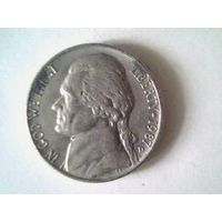 Монеты. США 5 Центов 1987.