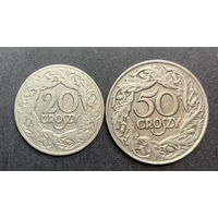 Польша, 2 монетки 1923г.