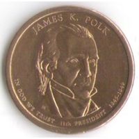 1 доллар США 2009 год 11-й Президент Джеймс Нокс Полк _состояние XF/аUNC