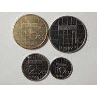 Нидерланды 10,25 центов,1,5 гульденов 1988-94г