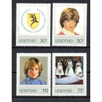 День рождение принцессы Дианы Лесото 1982 год серия из 4-х марок