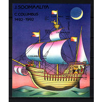 1992 Сомали. 500 лет открытия Америки Христофором Колумбом