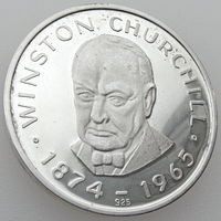 Евроталер/ евроэкю четвертый - Черчилль/ Fourth Thaler of Europe - Winston Churchill 1874-1965, Proof, серебро 925/ 25,8 г
