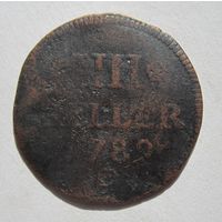 Кельн 4 геллера 1789   .6-182