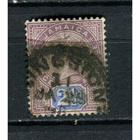 Британские колонии - Ямайка - 1891 - Королева Виктория 2 1/2Р - [Mi. 27] - полная серия - 1 марка. Гашеная.  (Лот 65Ct)