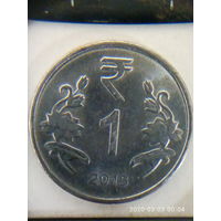 Индия 1 рупия 2013 г. без МЦ. МД (Калькутта). Состояние.