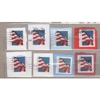 Флаг США 2011 год лот 1064 БЕЗ ПОВТОРОВ разновидности разная зубцовка   МОЖНО РАЗДЕЛЬНО вырезки 8 марок