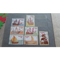 Парусники, корабли, лодки, флот, транспорт, географические открытия, марки Вьетнам