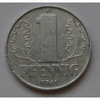 Германия - ГДР 1 пфенниг, 1961 г.