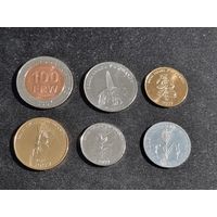 Руанда лот монет 1,5,10,20,50,100 франков 1985-2011 Unc