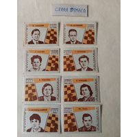 Спичечные этикетки  ф.Барнаул. Советские чемпионы мира по шахматам. 1965 год