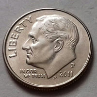 10 центов (дайм) США 2011 Р, AU