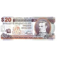Барбадос 20 долларов образца 2012 года UNC p72