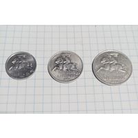 Литва центы 1,2,5
