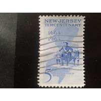 США 1964 300 лет Нью-Джерси, карта