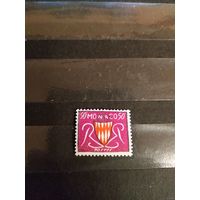 1954 княжество Монако герб разновидность двойная рамка чистая клей наклейка (3-5)