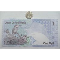 Werty71 Катар 1 риал 2008 хороший номер UNC банкнота