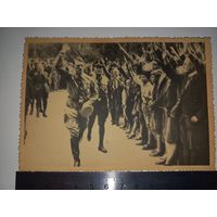 РЕДКОЕ -Фото ВСТРЕЧА с ликующим народом Германия 1933-45 РЕЙХ(А29)